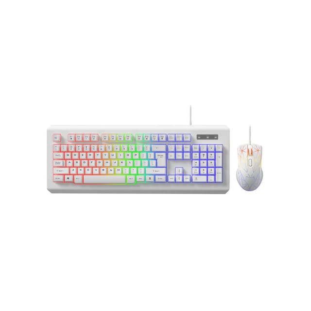 COCO SPORTS Phanta RGB Gaming Keyboard & Mouse Combo (White)